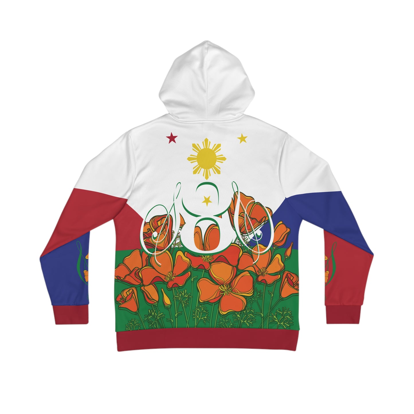 Filipino Californian (Golden Poppies Overload) S8S - Men's Hoodie (AOP)