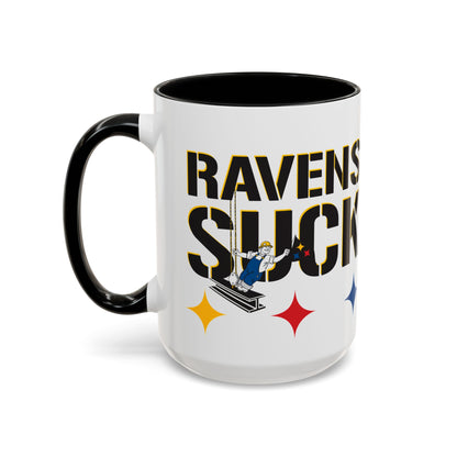 Ravens Suck (for Pittsburgh fans) - Accent Coffee Mug (11, 15oz)