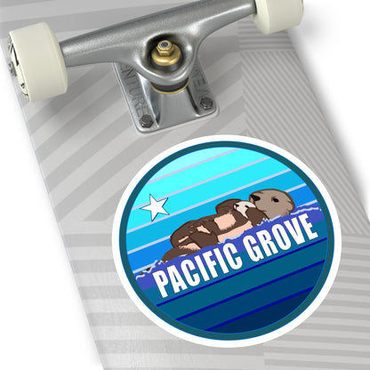 Pacific Grove Sea Otters - Round Sticker, Indoor\Outdoor