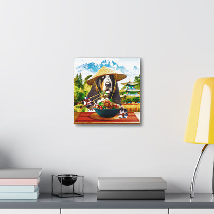 Hound in a Chinese Village - Canvas Gallery Wraps