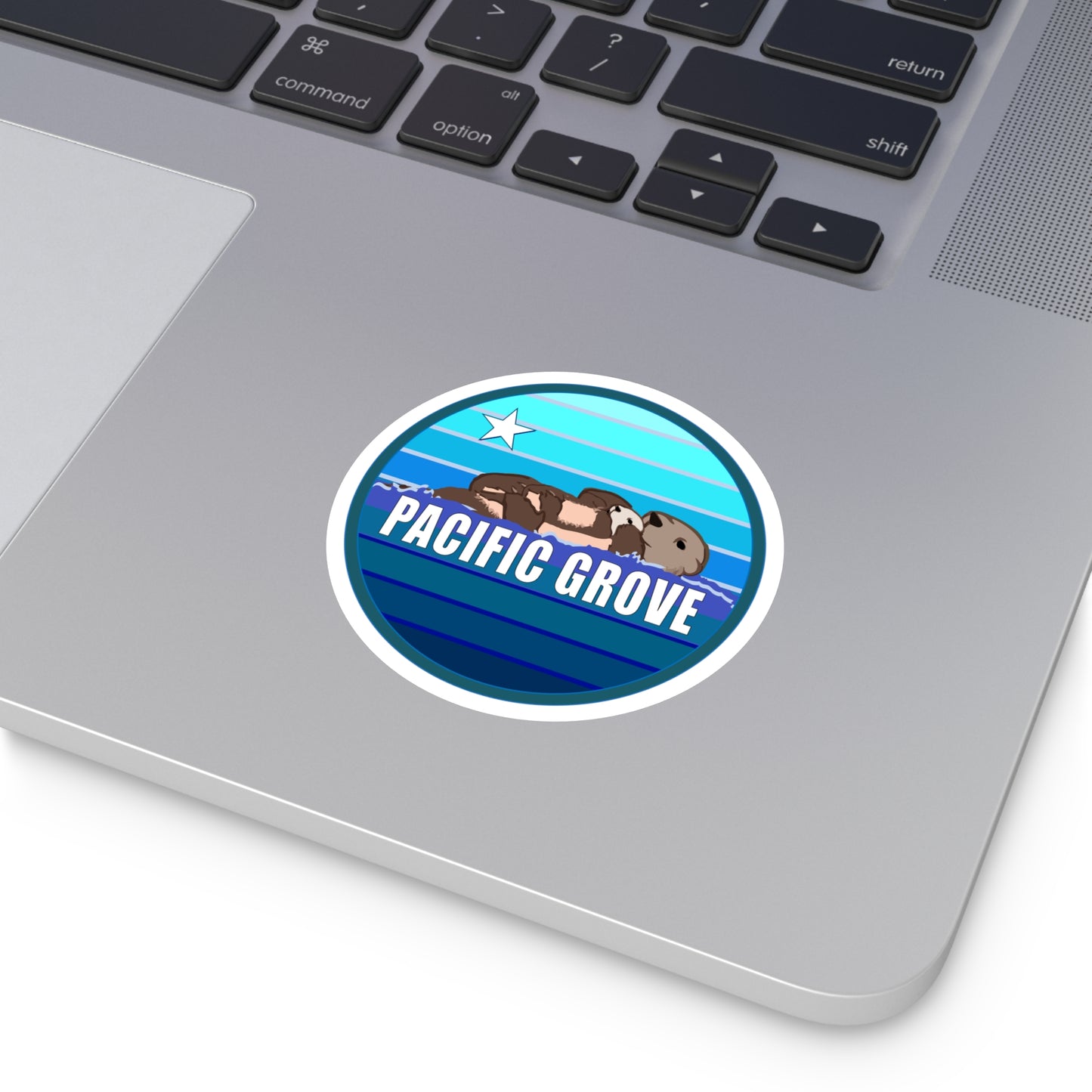 Pacific Grove Sea Otters - Round Sticker, Indoor\Outdoor