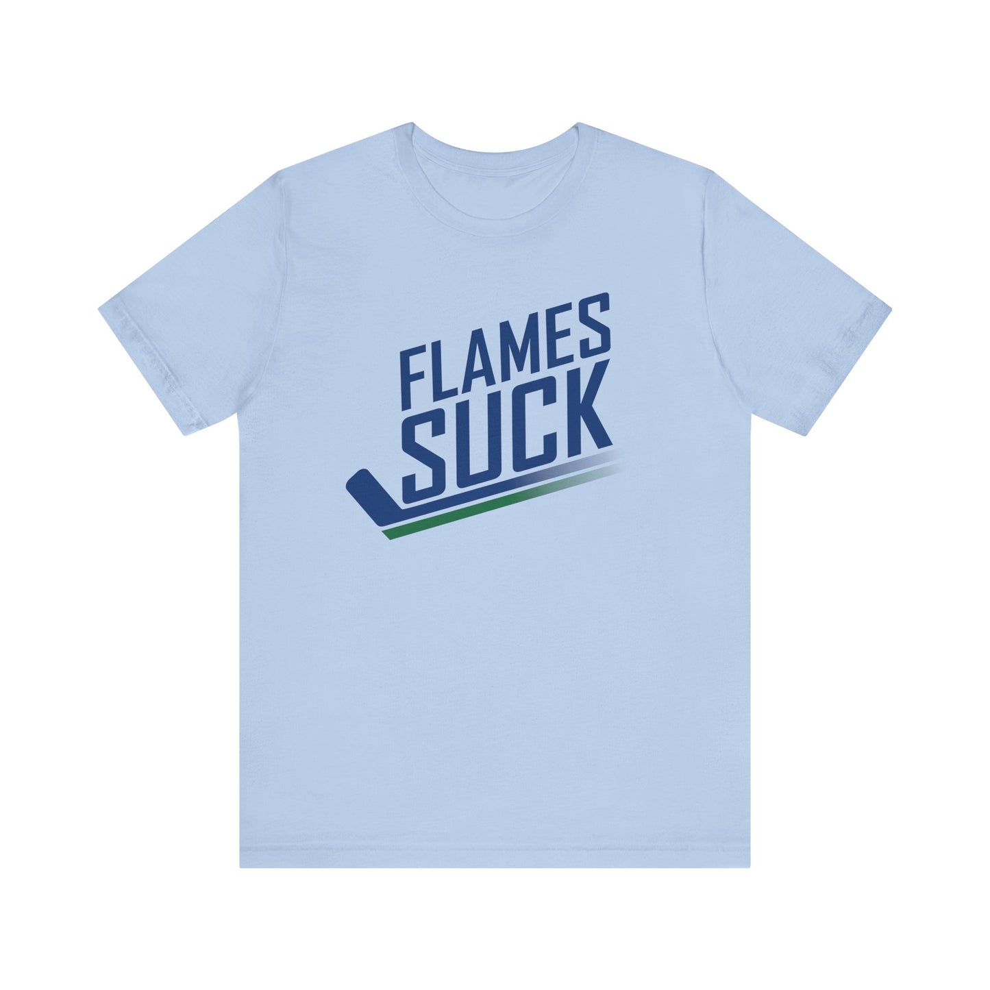 Flames Suck (for Vancouver Canucks fans) - Unisex Jersey Short Sleeve Tee