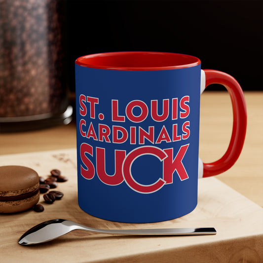 The Cards Suck (for Cubs fans) - 11oz Accent Mug