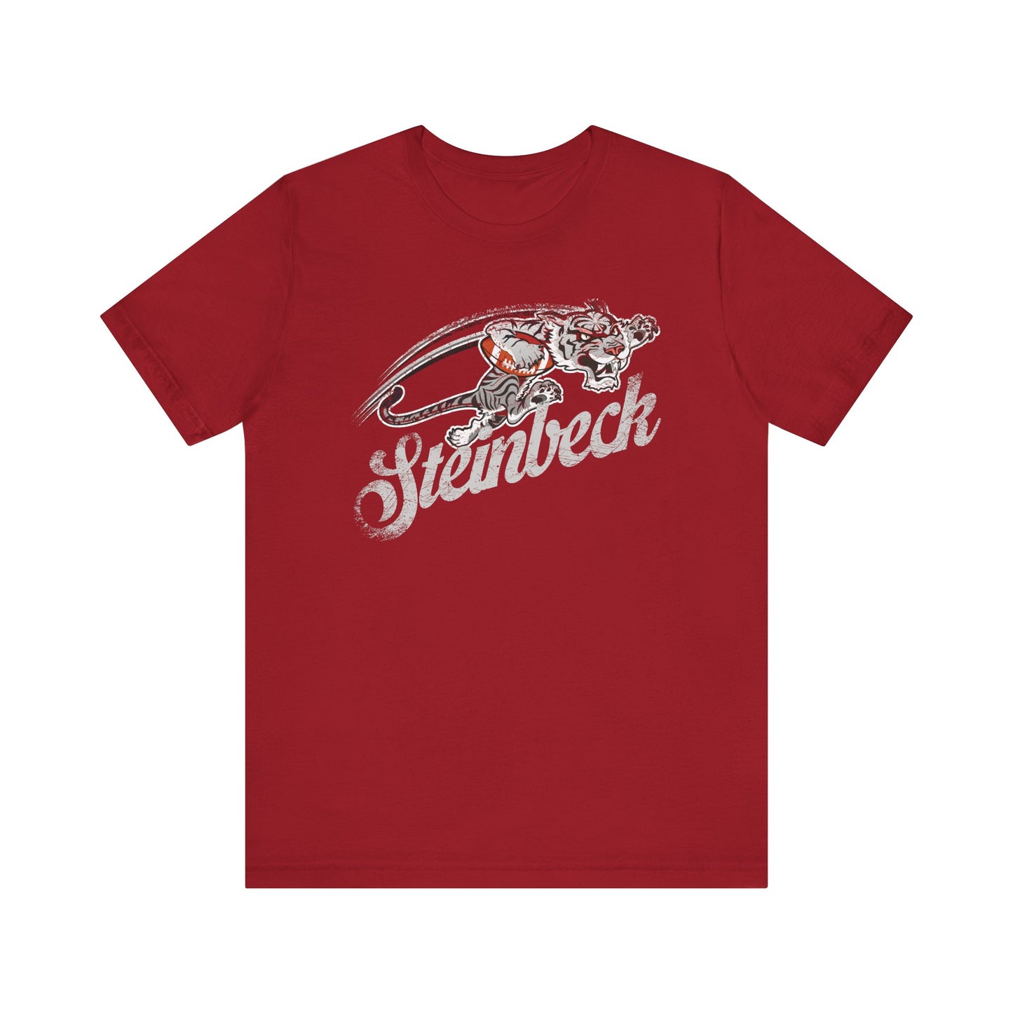 Red Steinbeck (an ode to my old pop warner team) - Unisex Jersey Short Sleeve Tee