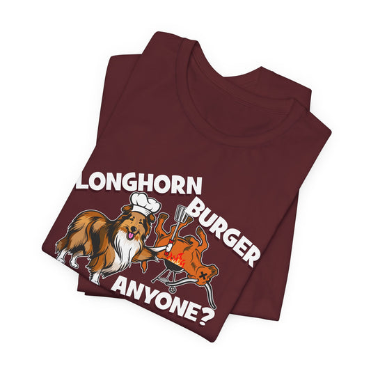 Longhorn Burger Anyone? (for A&M fans) - Unisex Jersey Short Sleeve Tee