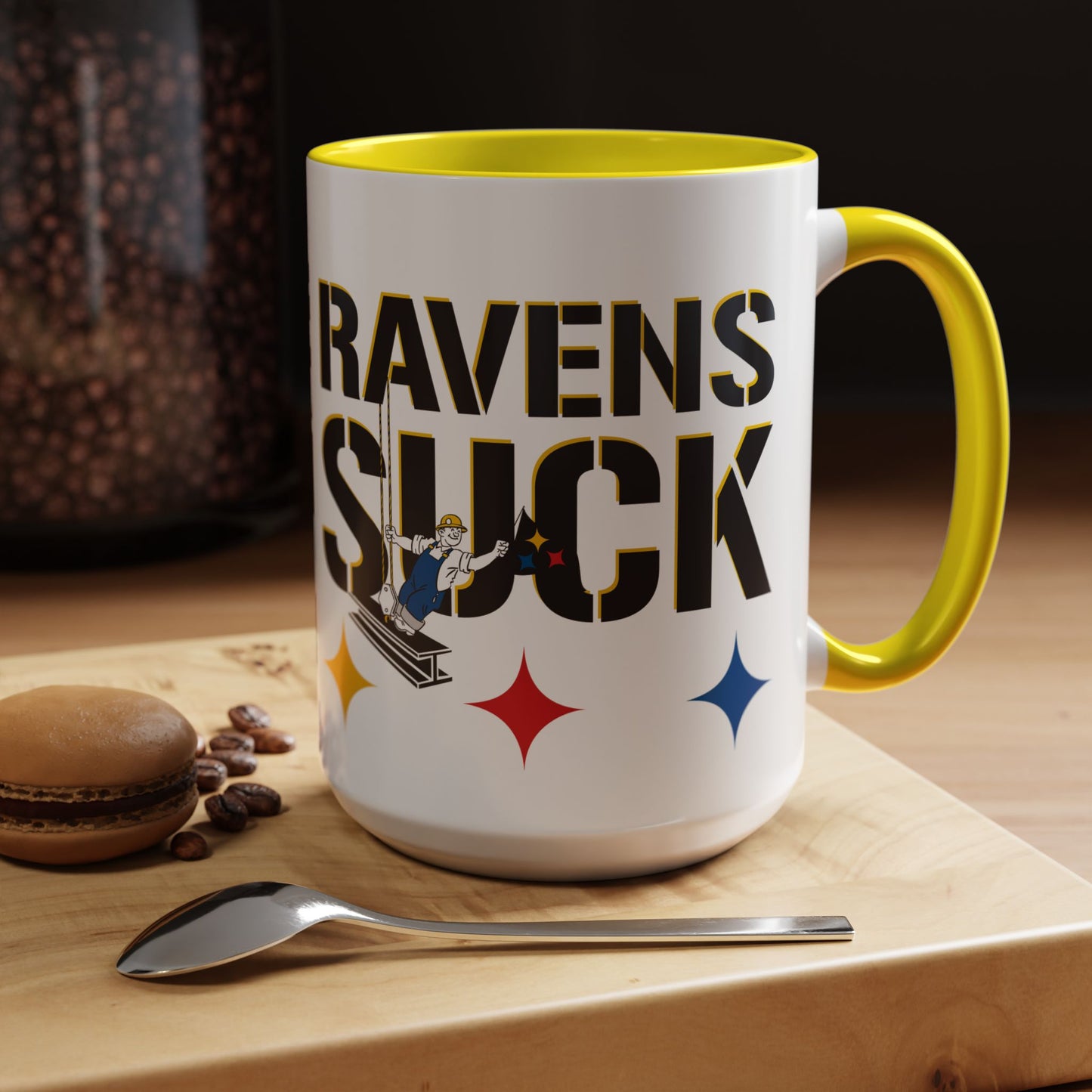 Ravens Suck (for Pittsburgh fans) - Accent Coffee Mug (11, 15oz)