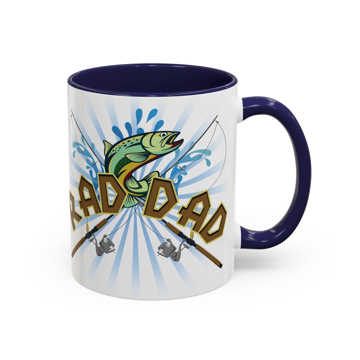 Rad Dad (fishing) - Accent Coffee Mug, 11oz