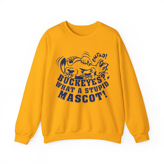 Buckeyes? What A Stupid Mascot! (laughing wolverine) - Unisex Heavy Blend™ Crewneck Sweatshirt