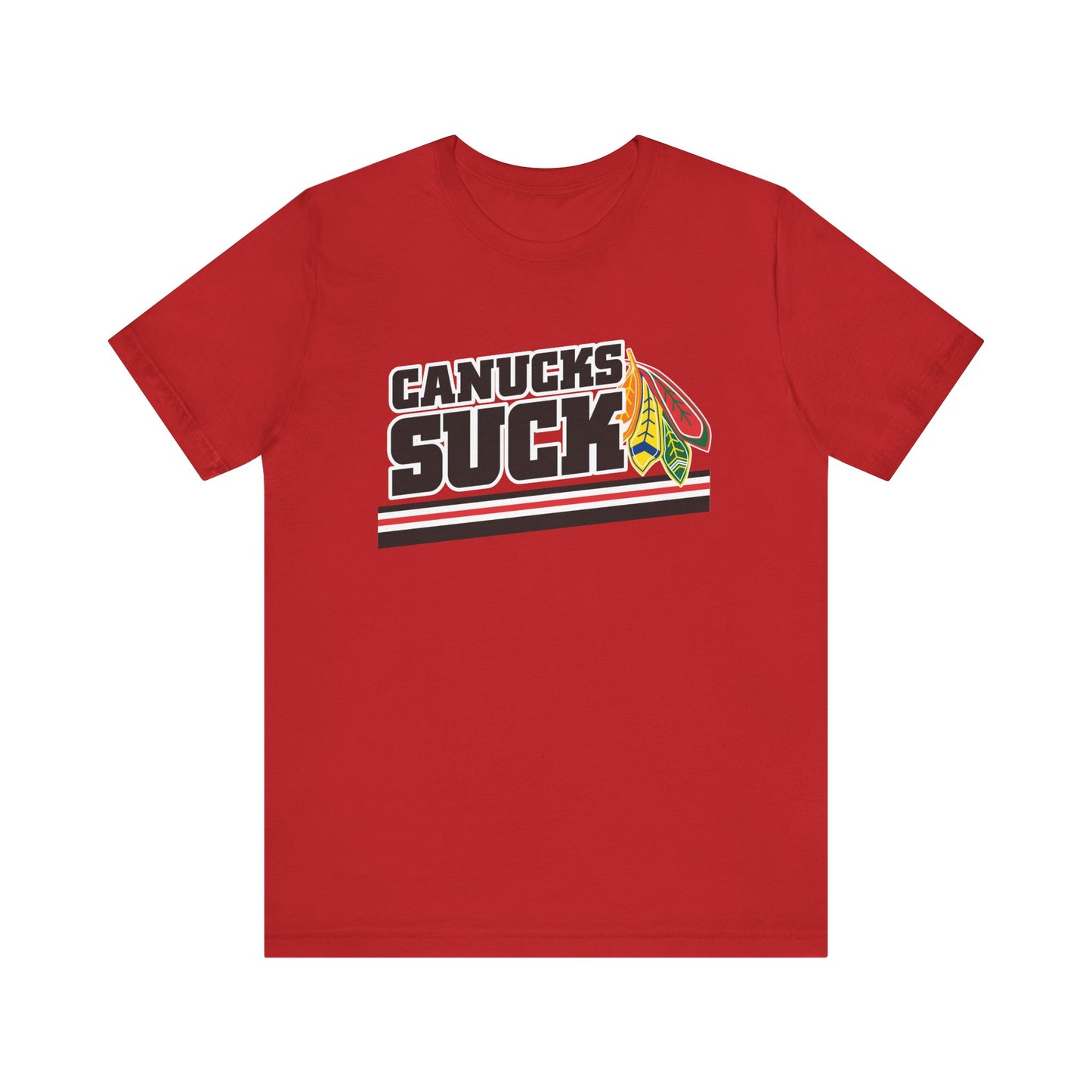 Canucks Suck (for Chicago fans) - Unisex Jersey Short Sleeve Tee