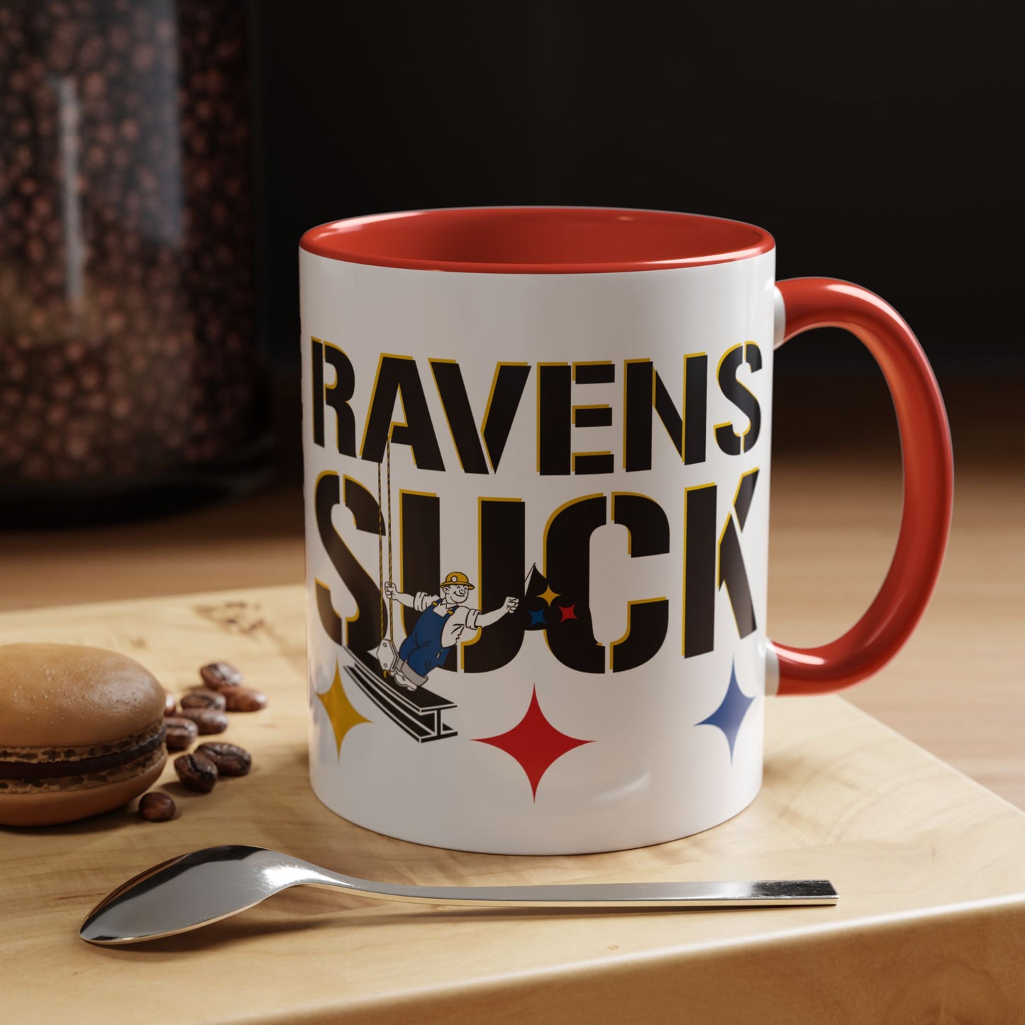 Ravens Suck (for Pittsburgh fans) - Accent Coffee Mug (11, 15oz)