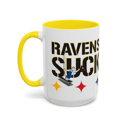 Ravens Suck (for Pittsburgh fans) - Accent Coffee Mug (11, 15oz)