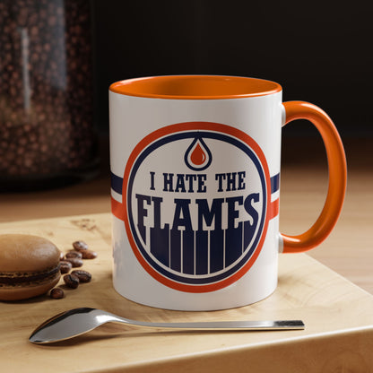 I Hate Flames (for Edmonton fans) - Accent Coffee Mug, 11oz