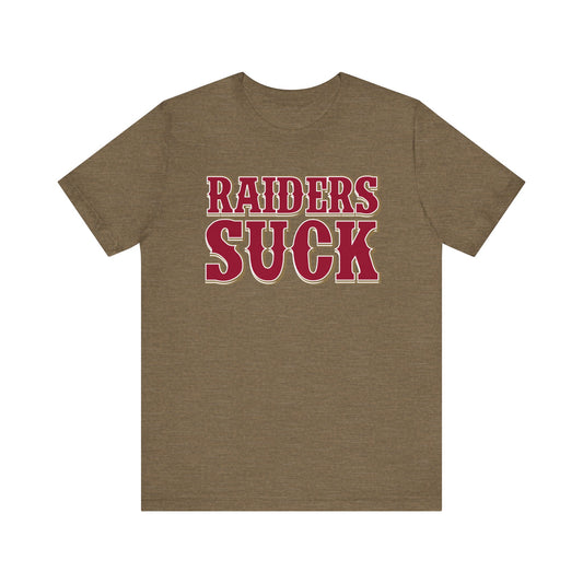 Raid Derrrs Suck! (for San Francisco fans) - Unisex Jersey Short Sleeve Tee