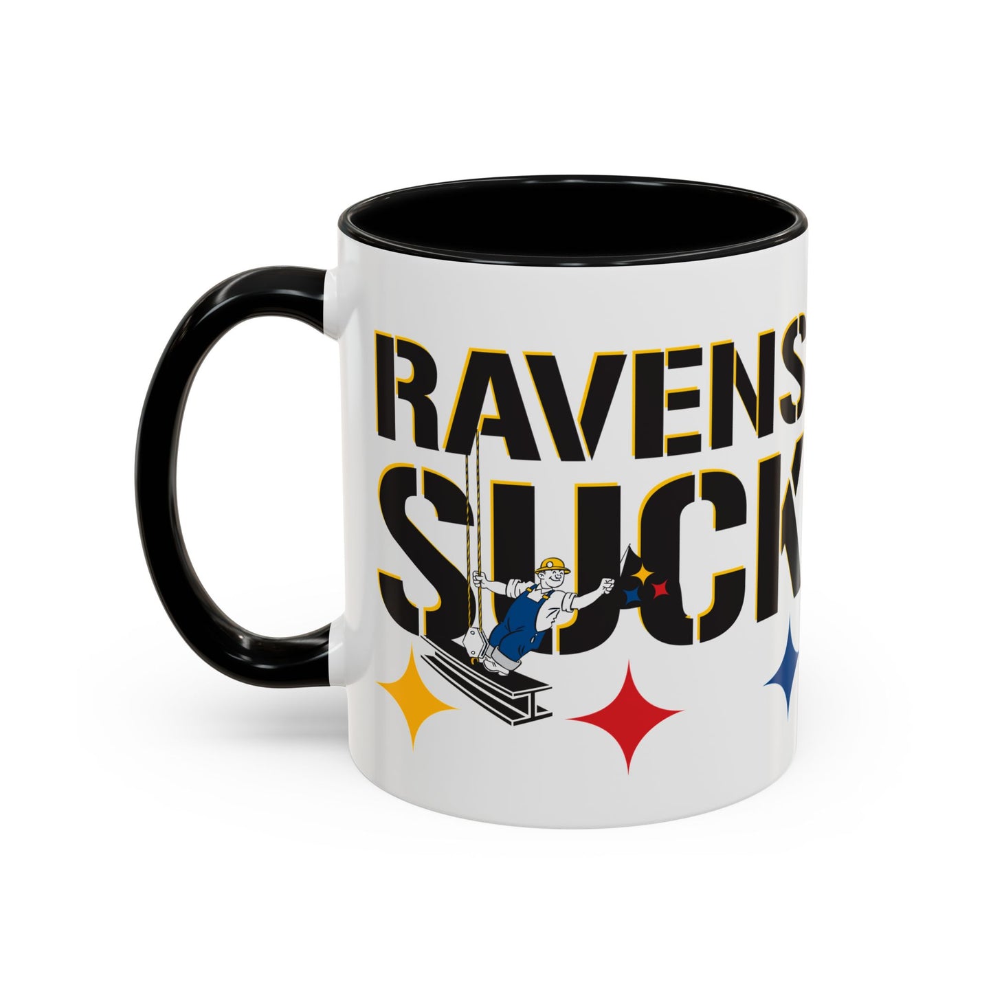 Ravens Suck (for Pittsburgh fans) - Accent Coffee Mug (11, 15oz)