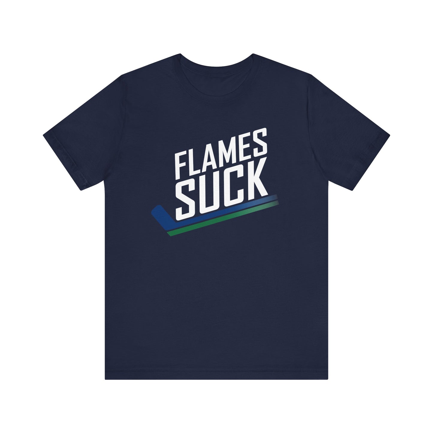 Flames Suck (for Vancouver Canucks fans) - Unisex Jersey Short Sleeve Tee