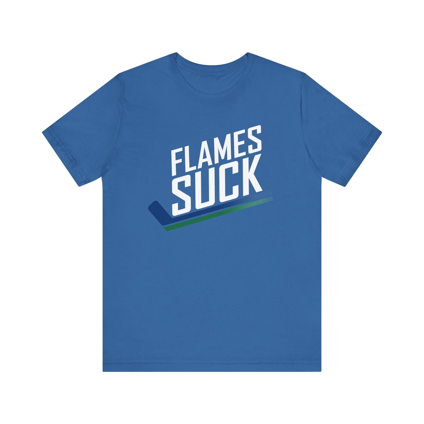 Flames Suck (for Vancouver Canucks fans) - Unisex Jersey Short Sleeve Tee