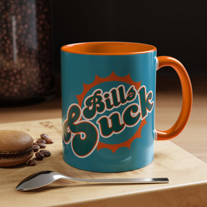 That Buffalo Bill Cody Team Sucks (for Miami fans) - Accent Coffee Mug, 11oz