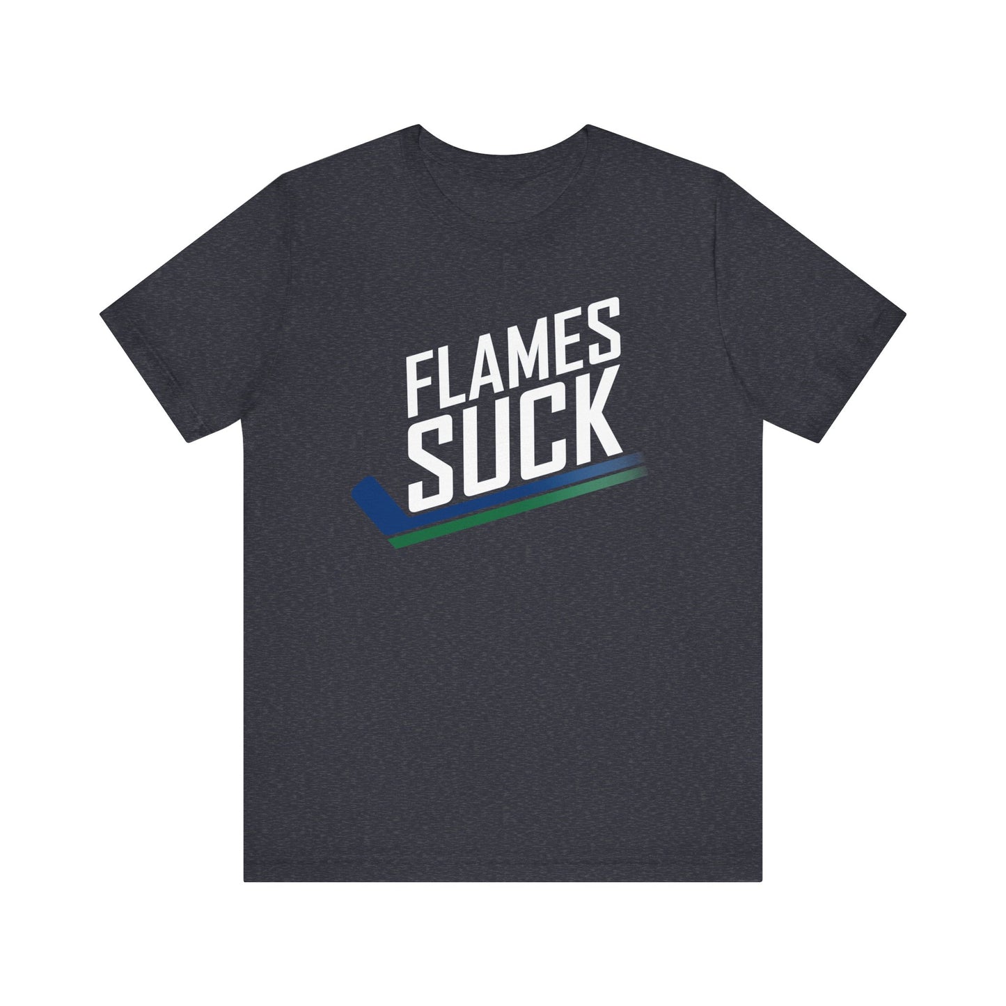 Flames Suck (for Vancouver Canucks fans) - Unisex Jersey Short Sleeve Tee