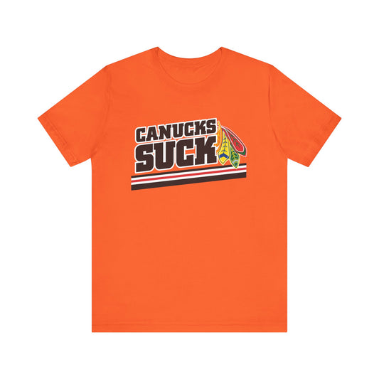 Canucks Suck (for Chicago fans) - Unisex Jersey Short Sleeve Tee