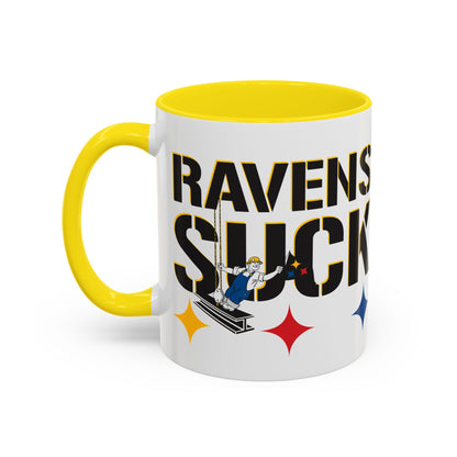 Ravens Suck (for Pittsburgh fans) - Accent Coffee Mug (11, 15oz)