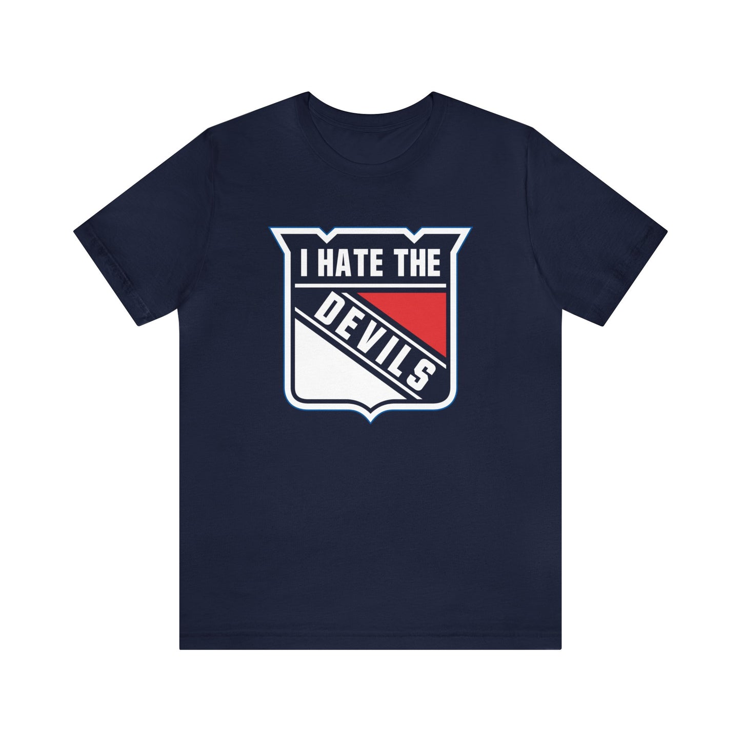 I Hate That Jersey Team (for Rangers fans) - Unisex Jersey Short Sleeve Tee