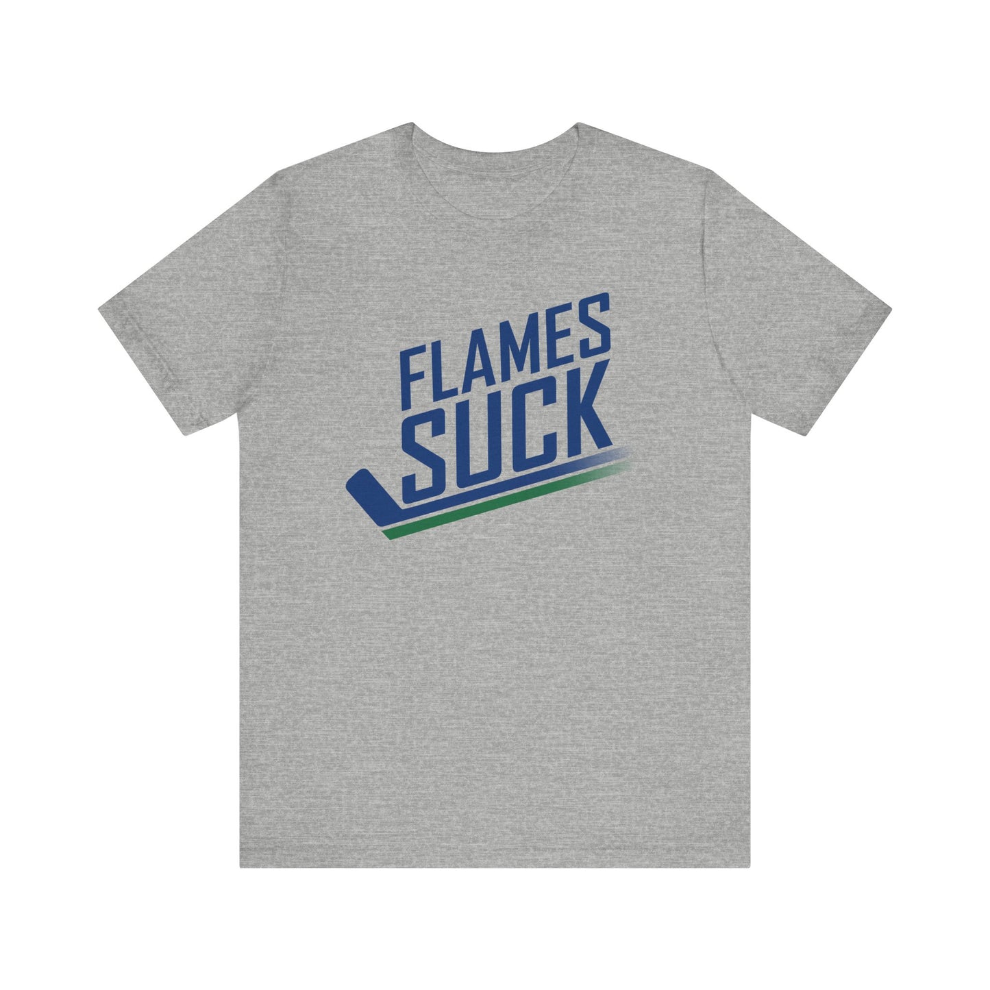 Flames Suck (for Vancouver Canucks fans) - Unisex Jersey Short Sleeve Tee