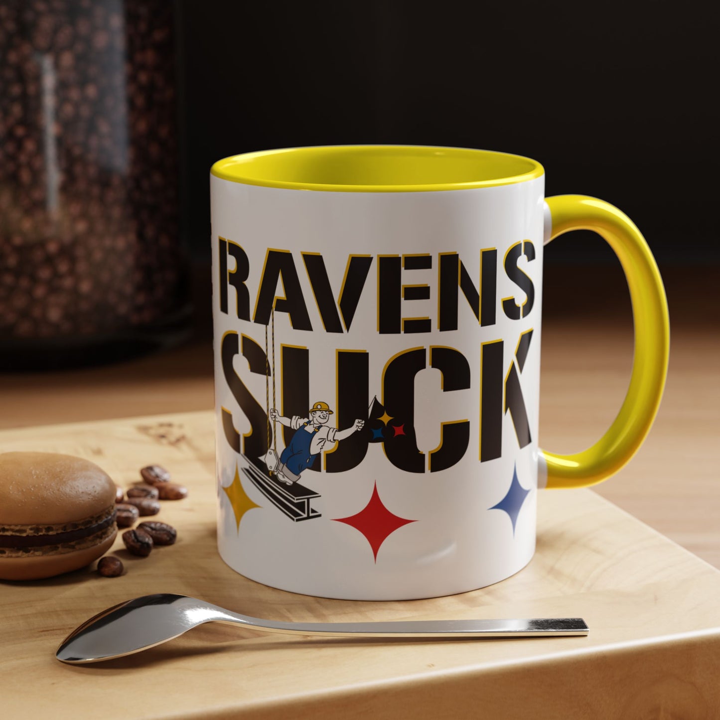 Ravens Suck (for Pittsburgh fans) - Accent Coffee Mug (11, 15oz)