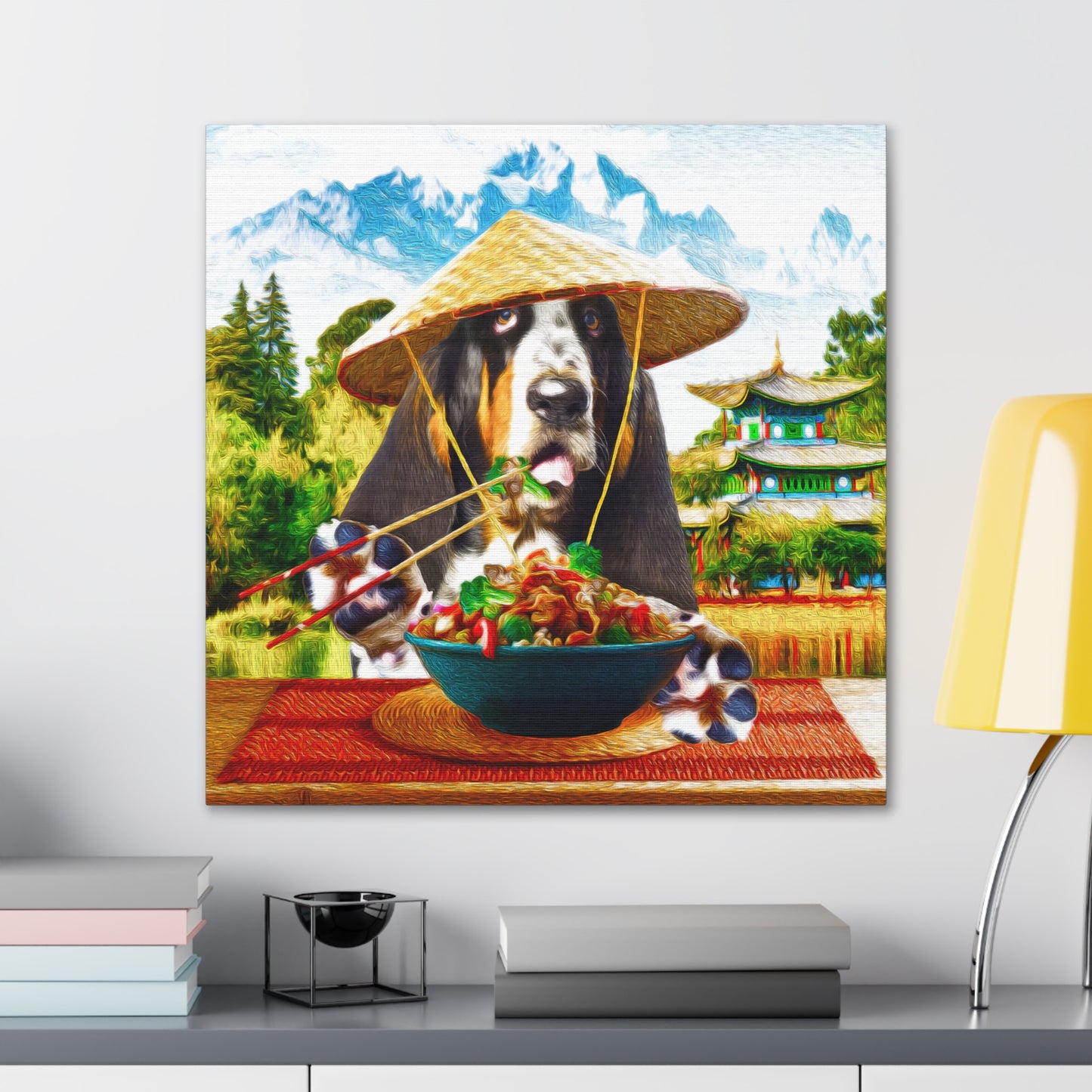 Hound in a Chinese Village - Canvas Gallery Wraps