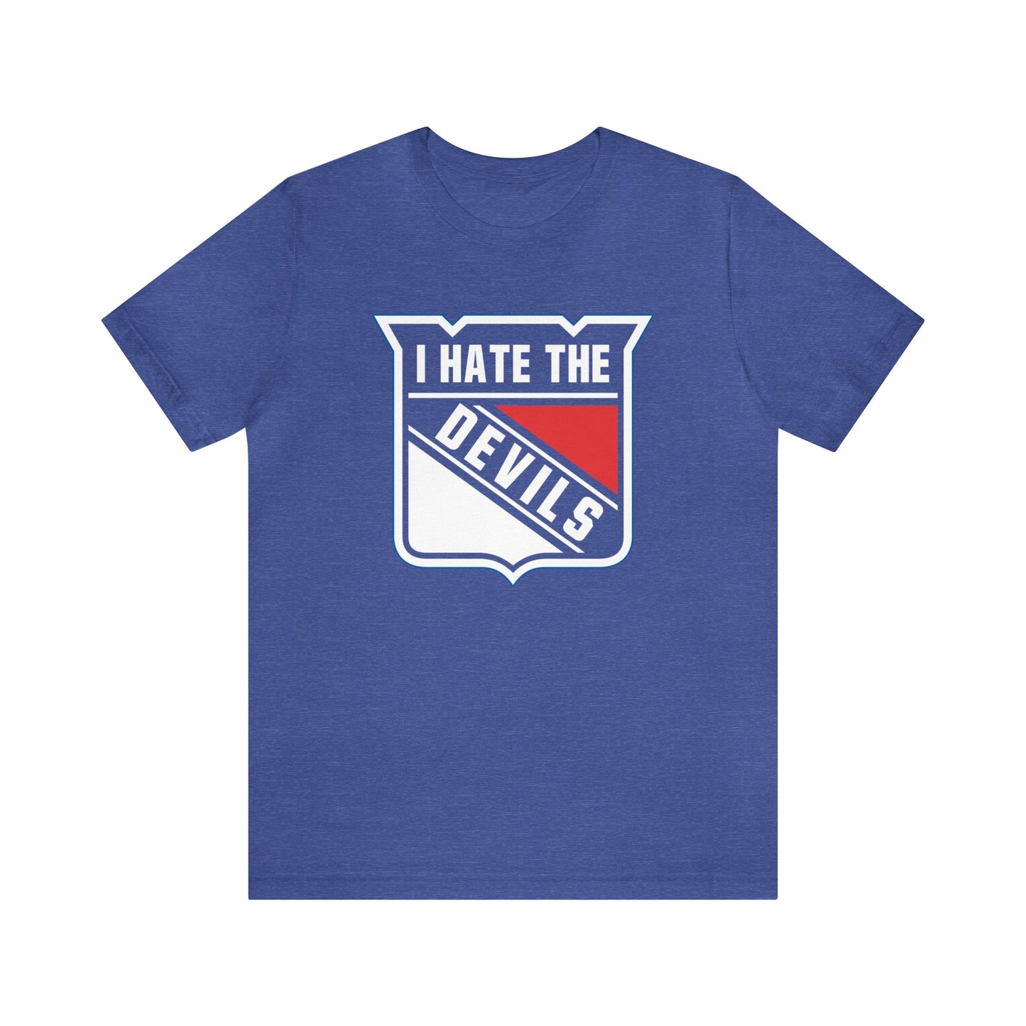 I Hate That Jersey Team (for Rangers fans) - Unisex Jersey Short Sleeve Tee