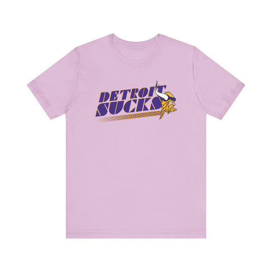 Detroit Sucks (for Minnesota Vikings fans) - Unisex Jersey Short Sleeve Tee