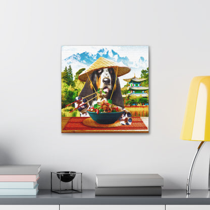 Hound in a Chinese Village - Canvas Gallery Wraps