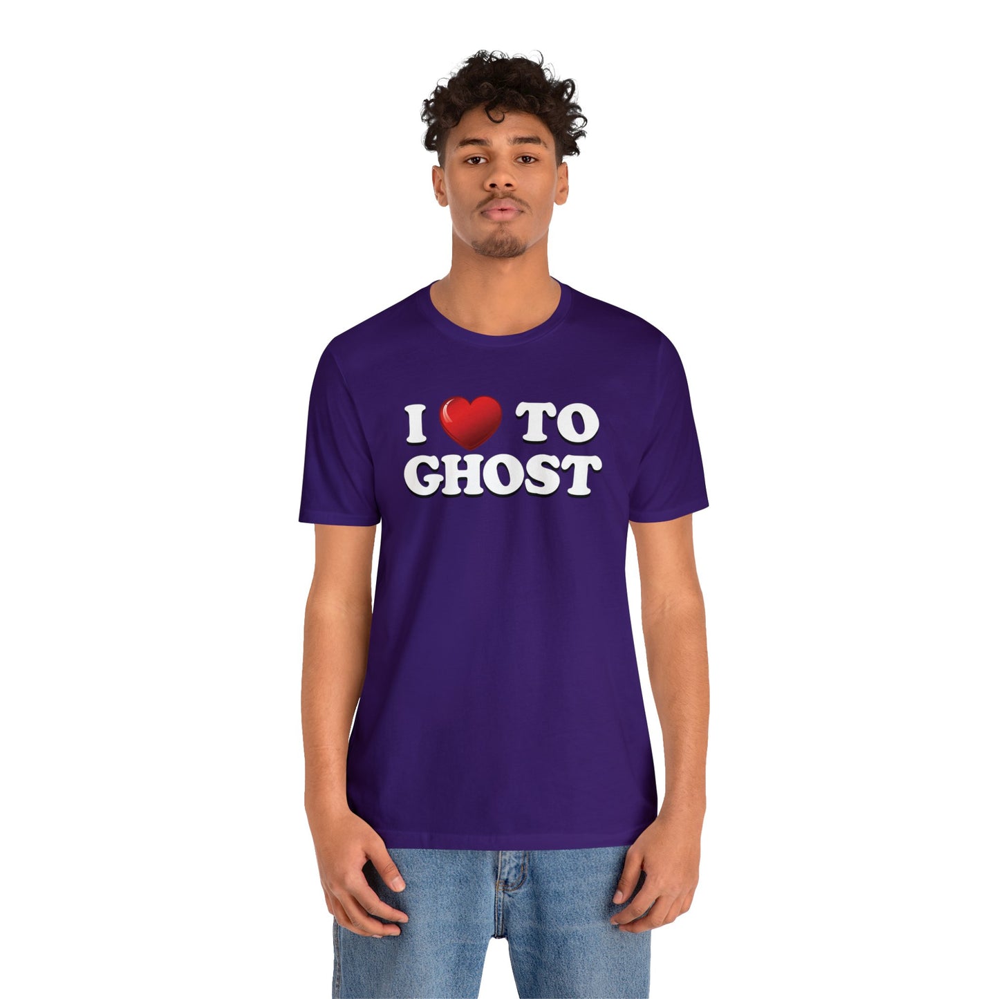 I ❤️ To Ghost - Unisex Jersey Short Sleeve Tee