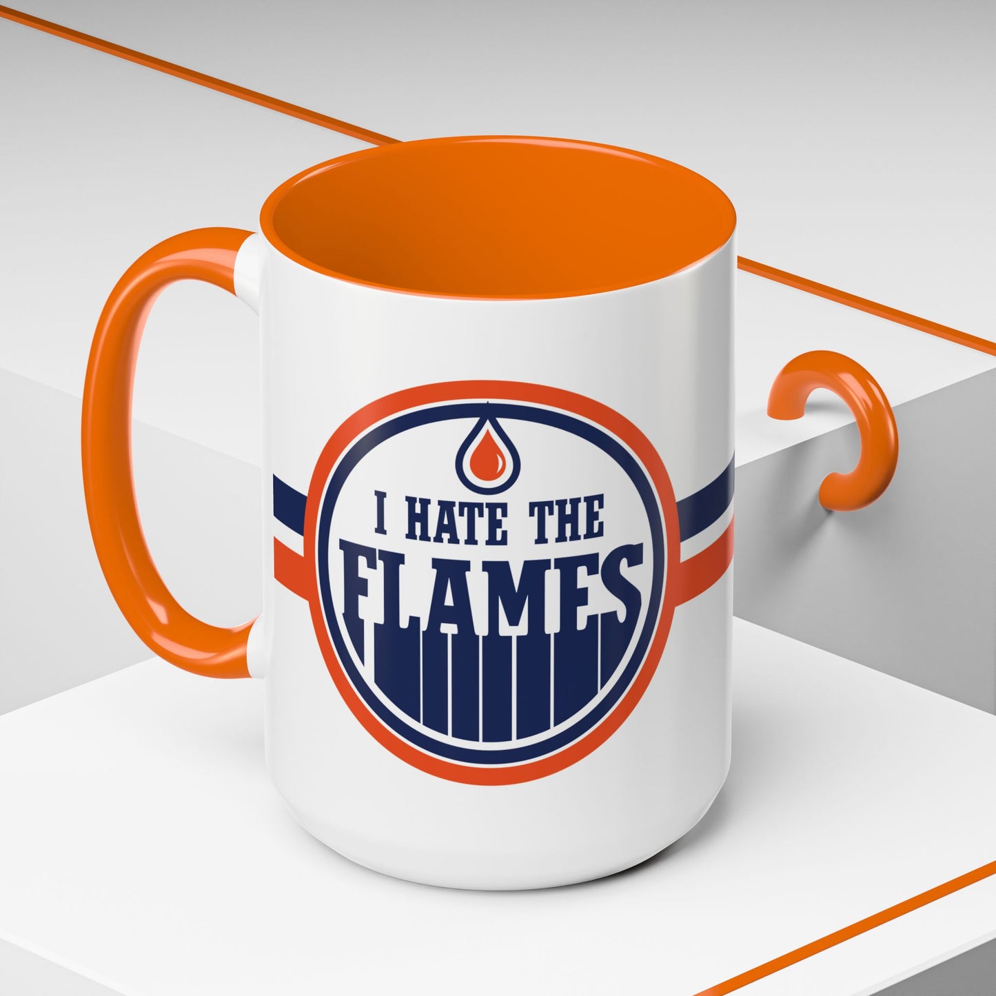 I Hate Flames (for Edmonton fans) - Accent Coffee Mug, 11oz