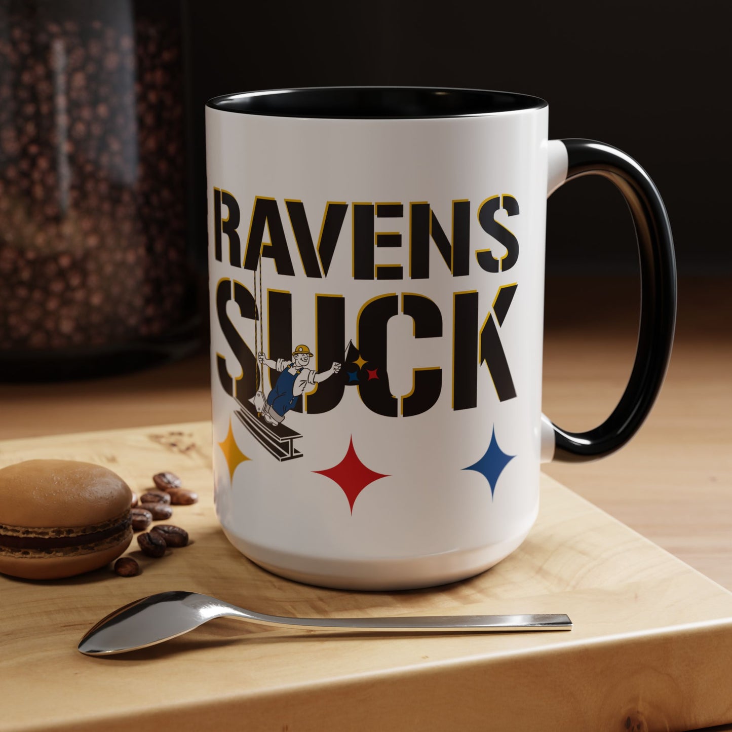 Ravens Suck (for Pittsburgh fans) - Accent Coffee Mug (11, 15oz)