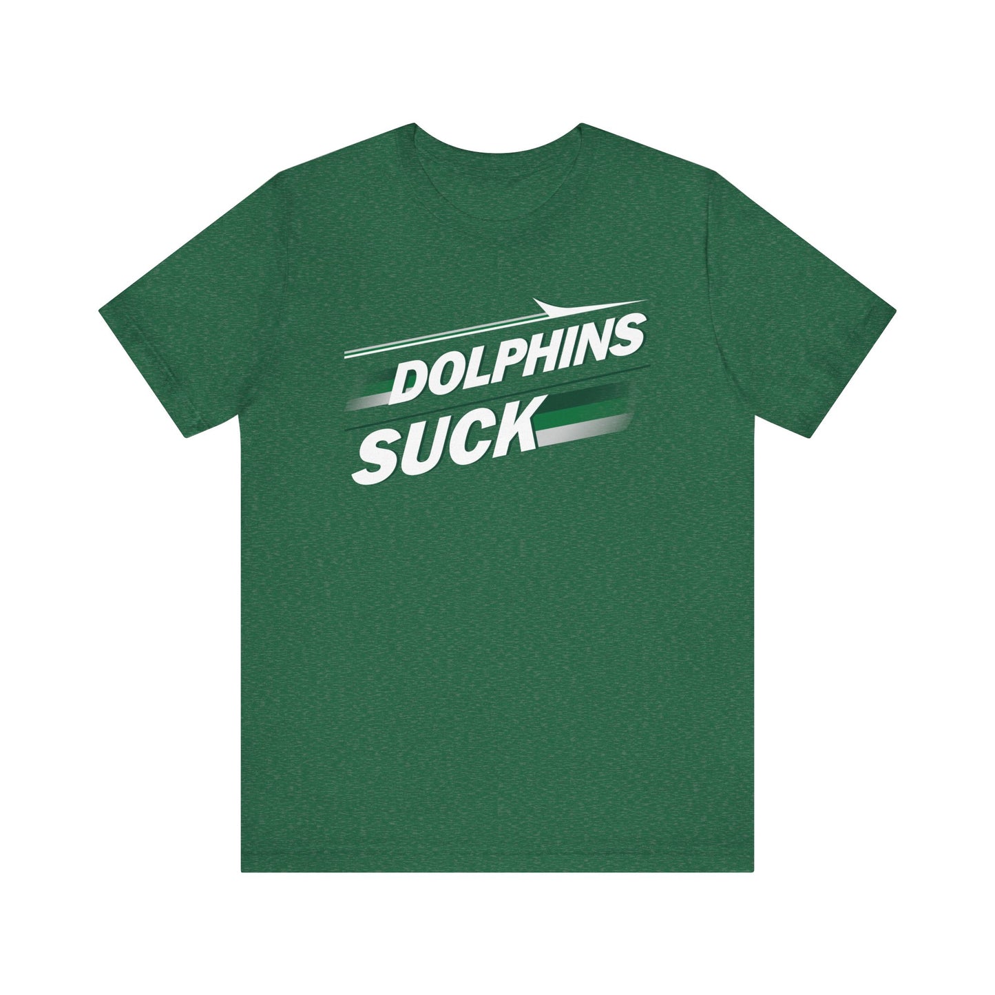 The Dollfins Suck! (for NY Jets fans) - Unisex Jersey Short Sleeve Tee