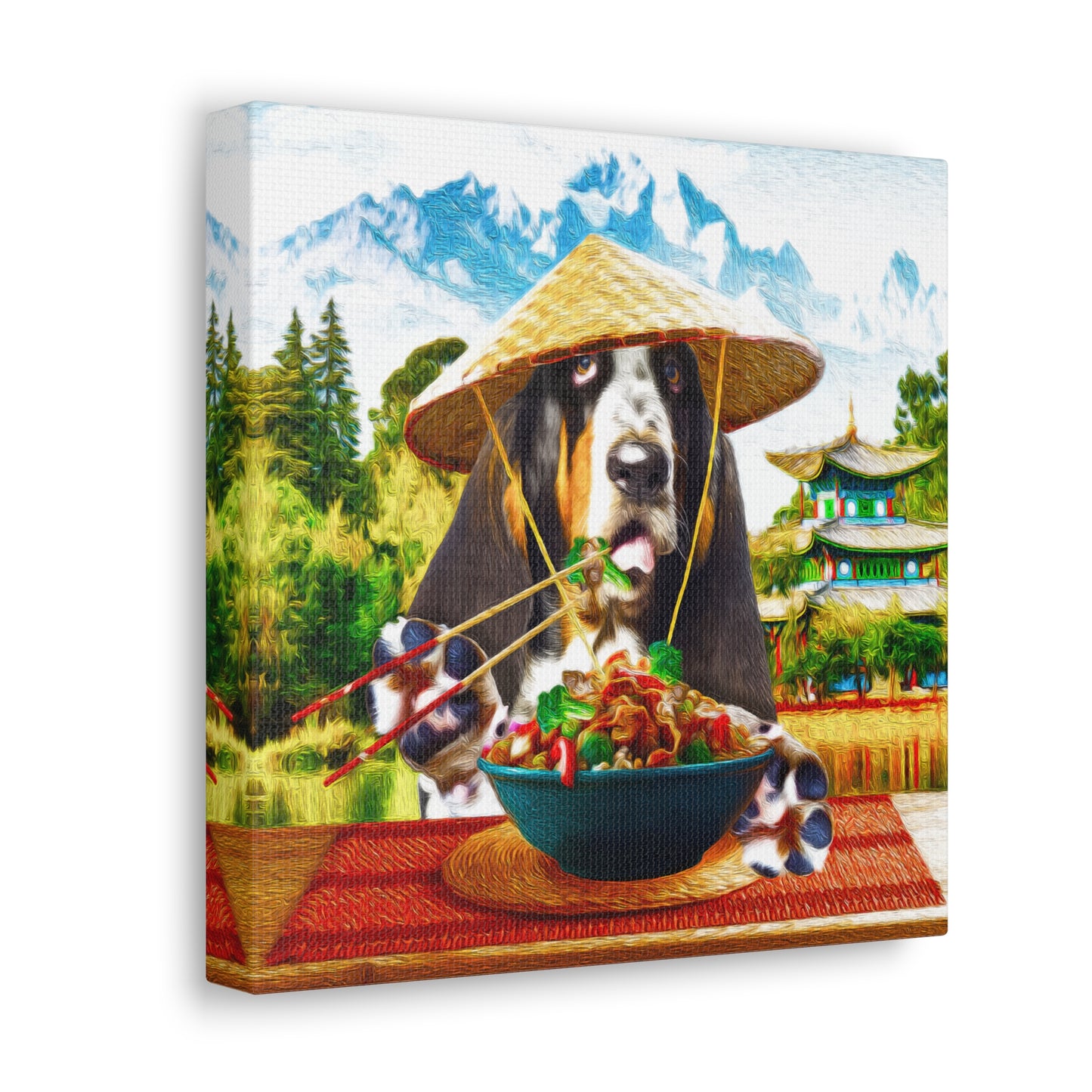 Hound in a Chinese Village - Canvas Gallery Wraps