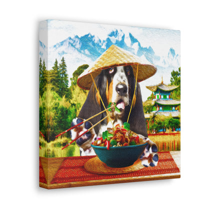 Hound in a Chinese Village - Canvas Gallery Wraps