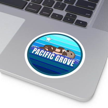 Pacific Grove Sea Otters - Round Sticker, Indoor\Outdoor