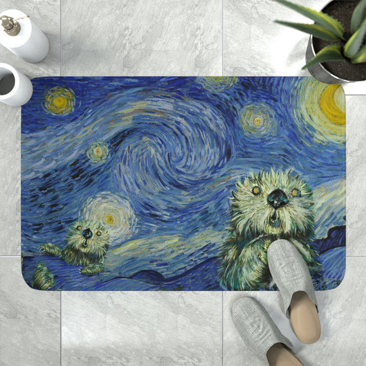 Starry Monterey Night - Memory Foam Bath Mat